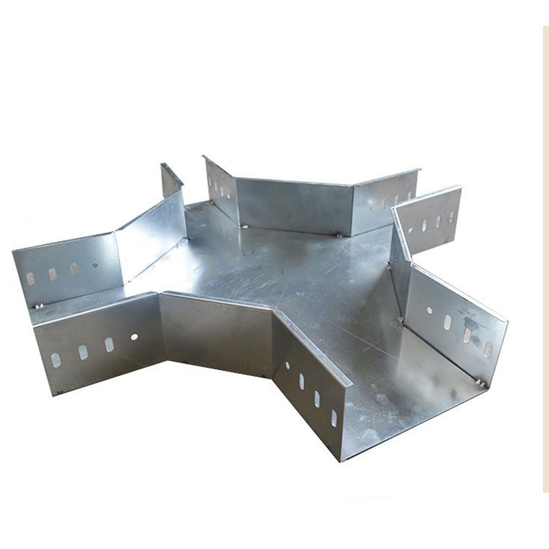 槽式鍍鋅電纜橋架水平四通